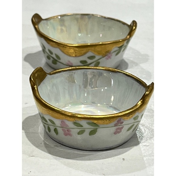 Vintage round porcelain Salt‎ Cellar bundle of 4 Open Salt cellars - Picture 5 of 7